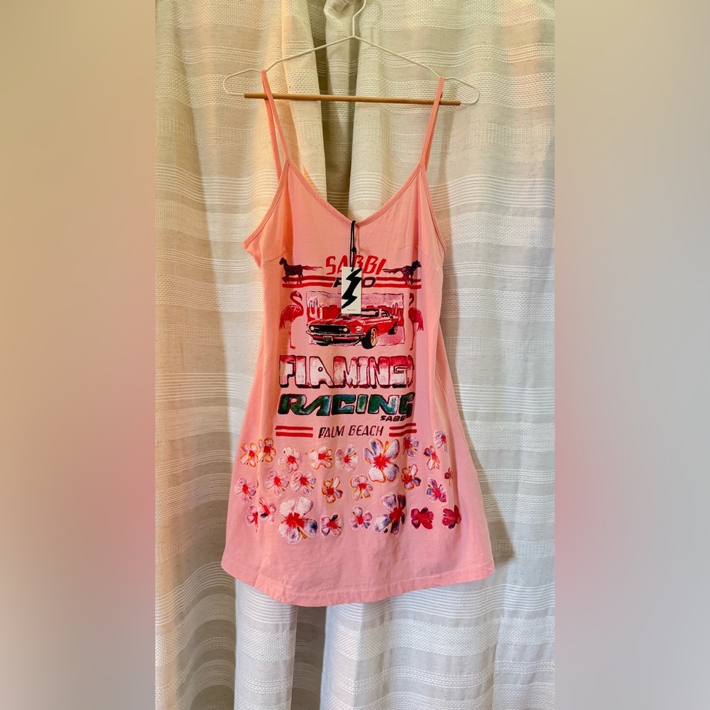 Sabbi - Flamingo Racing Mini Dress Pink Small